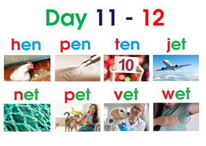 Read day 11- 12 ( flash card 8 page A4 - picture )